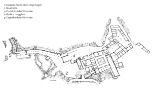 Rilievo Santuario della Verna mappa santuario la verna