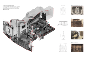 Rilievo Santuario della Verna spaccato assonometrico
